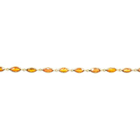 5.06&nbsp;Ct.Tw.Total Carat Weight Orange Sapphire Bezel Bracelet, 14K Yellow Gold Image