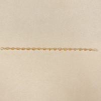 5.06&nbsp;Ct.Tw.Total Carat Weight Orange Sapphire Bezel Bracelet, 14K Yellow Gold Life Style