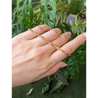 5.06&nbsp;Ct.Tw.Total Carat Weight Orange Sapphire Bezel Bracelet, 14K Yellow Gold Life Style