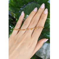 5.06&nbsp;Ct.Tw.Total Carat Weight Orange Sapphire Bezel Bracelet, 14K Yellow Gold Life Style