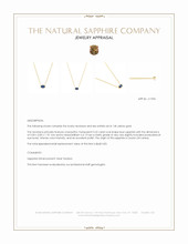 0.52 Ct. Blue Sapphire Bezel Necklace, 14K Yellow Gold Appraisal