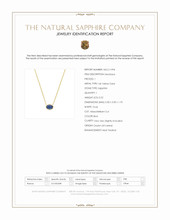 0.52 Ct. Blue Sapphire Bezel Necklace, 14K Yellow Gold Scan Report
