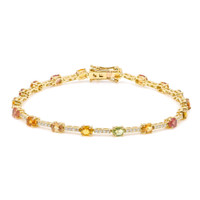 3.61 Ct.Tw. Sapphire 18K Yellow Gold bracelet