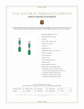 3.40&nbsp;Ct.Tw.Total Carat Weight Emerald and Natural Diamond Studs Earrings, 14K White Gold Scan Report
