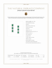 1.28 Ct.Tw.Total Carat Weight Emerald and Natural Diamond Studs Earrings, 14K White Gold Scan Report