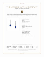 1.39 Ct.Tw.Total Carat Weight Blue Sapphire and Natural Diamond Pave Earrings, 14K White Gold Scan Report