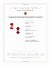 1.97&nbsp;Ct.Tw.Total Carat Weight Ruby and Natural Diamond Studs Earrings, 14K White Gold Scan Report