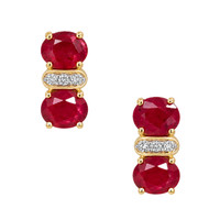 1.97 Ct.Tw. Ruby 14K White Gold earring