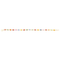 8.07&nbsp;Ct.Tw.Total Carat Weight Multi Color Sapphire Tennis/Line Bracelet, 14K Yellow Gold Image