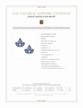 1.47 Ct.Tw.Total Carat Weight Blue Sapphire and Natural Diamond Studs Earrings, 14K Yellow Gold Scan Report