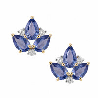 1.47 Ct.Tw. Sapphire 14K Yellow Gold earring