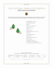 0.70&nbsp;Ct.Tw.Total Carat Weight Emerald and Natural Diamond Studs Earrings, 14K Yellow Gold Scan Report