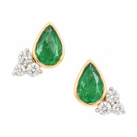 0.70 Ct.Tw. Emerald 14K Yellow Gold earring