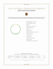 4.29&nbsp;Ct.Tw.Total Carat Weight Emerald Tennis/Line Bracelet, 14K Yellow Gold Scan Report