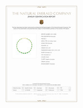 4.30 Ct.Tw.Total Carat Weight Emerald Tennis/Line Bracelet, 14K Yellow Gold Scan Report