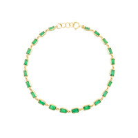 4.29 Ct.Tw. Emerald 14K Yellow Gold bracelet
