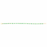 4.29 Ct.Tw.Total Carat Weight Emerald Tennis/Line Bracelet, 14K Yellow Gold Image