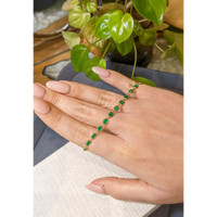 4.30&nbsp;Ct.Tw.Total Carat Weight Emerald Tennis/Line Bracelet, 14K Yellow Gold Life Style