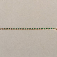 4.30 Ct.Tw.Total Carat Weight Emerald Tennis/Line Bracelet, 14K Yellow Gold Life Style