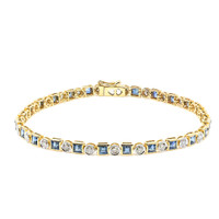 3.42 Ct.Tw. Sapphire 14K Yellow Gold bracelet