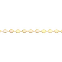 7.23 Ct.Tw.Total Carat Weight Multi Color Opal Tennis/Line Bracelet, 14K Yellow Gold Image