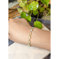 7.23&nbsp;Ct.Tw.Total Carat Weight Multi Color Opal Tennis/Line Bracelet, 14K Yellow Gold Life Style