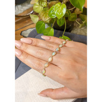 7.23 Ct.Tw.Total Carat Weight Multi Color Opal Tennis/Line Bracelet, 14K Yellow Gold Life Style