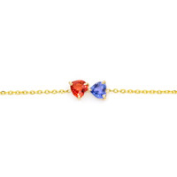0.59 Ct.Tw. Sapphire 14K Yellow Gold bracelet