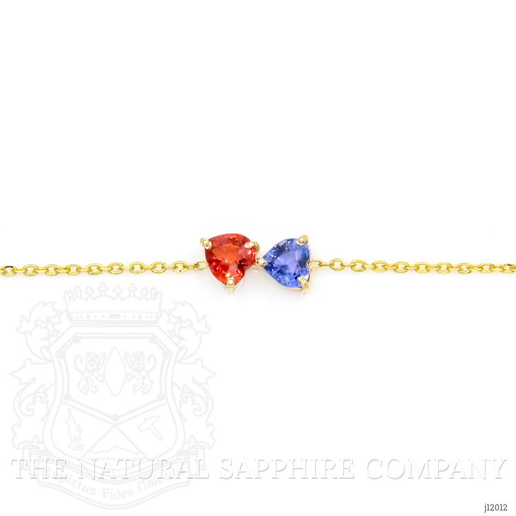 0.59 Ct.Tw. Multi Color Sapphire Bezel Bracelet, 14K Yellow Gold