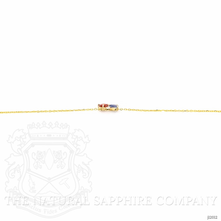 0.59 Ct.Tw. Multi Color Sapphire Bezel Bracelet, 14K Yellow Gold