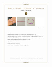 10.24 Ct.Tw.Total Carat Weight Pink Sapphire Tennis/Line Bracelet, 14K Yellow Gold Appraisal