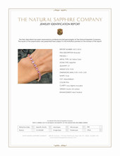 10.24 Ct.Tw.Total Carat Weight Pink Sapphire Tennis/Line Bracelet, 14K Yellow Gold Scan Report