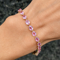 10.24 Ct.Tw. Sapphire 14K Yellow Gold bracelet