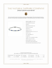 5.06&nbsp;Ct.Tw.Total Carat Weight Natural Diamond and Blue Sapphire Tennis/Line Bracelet, 18K White Gold Scan Report