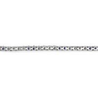5.06&nbsp;Ct.Tw.Total Carat Weight Natural Diamond and Blue Sapphire Tennis/Line Bracelet, 18K White Gold Image