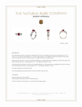 0.95 Ct. Ruby and Natural Diamond Pave Ring, 18K White Gold Appraisal