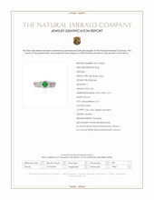 0.24 Ct. Emerald and Natural Diamond Pave Ring, 18K White Gold Scan Report
