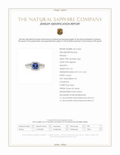 1.55 Ct. Blue Sapphire and Natural Diamond Pave Ring, 18K White Gold Scan Report