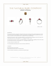0.98 Ct. Ruby and Natural Diamond Pave Ring, Platinum 950 Appraisal