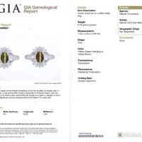 0.80 Ct. Alexandrite and Natural Diamond Pave Ring, Platinum 950 Scan Report