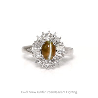 0.80 Ct. Alexandrite and Natural Diamond Pave Ring, Platinum 950 Image