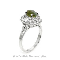 0.80 Ct. Alexandrite and Natural Diamond Pave Ring, Platinum 950 Image