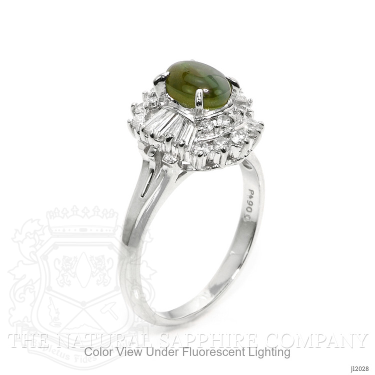 0.80 Ct. Alexandrite and Natural Diamond Pave Ring, Platinum 950