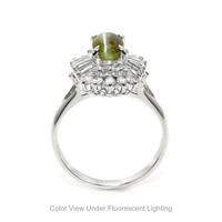 0.80 Ct. Alexandrite and Natural Diamond Pave Ring, Platinum 950 Image