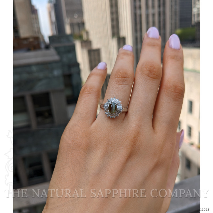 0.80 Ct. Alexandrite and Natural Diamond Pave Ring, Platinum 950