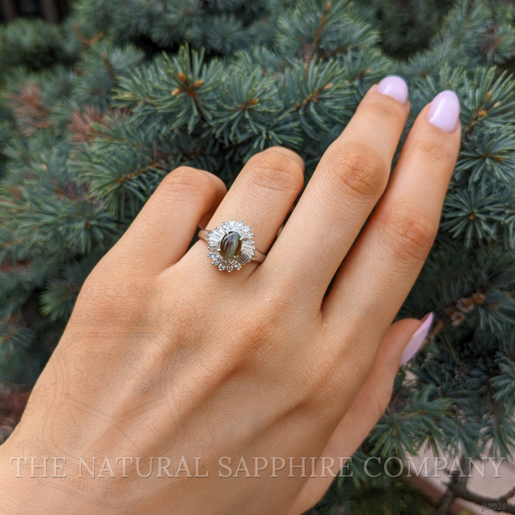 0.80 Ct. Alexandrite and Natural Diamond Pave Ring, Platinum 950
