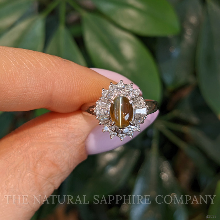 0.80 Ct. Alexandrite and Natural Diamond Pave Ring, Platinum 950
