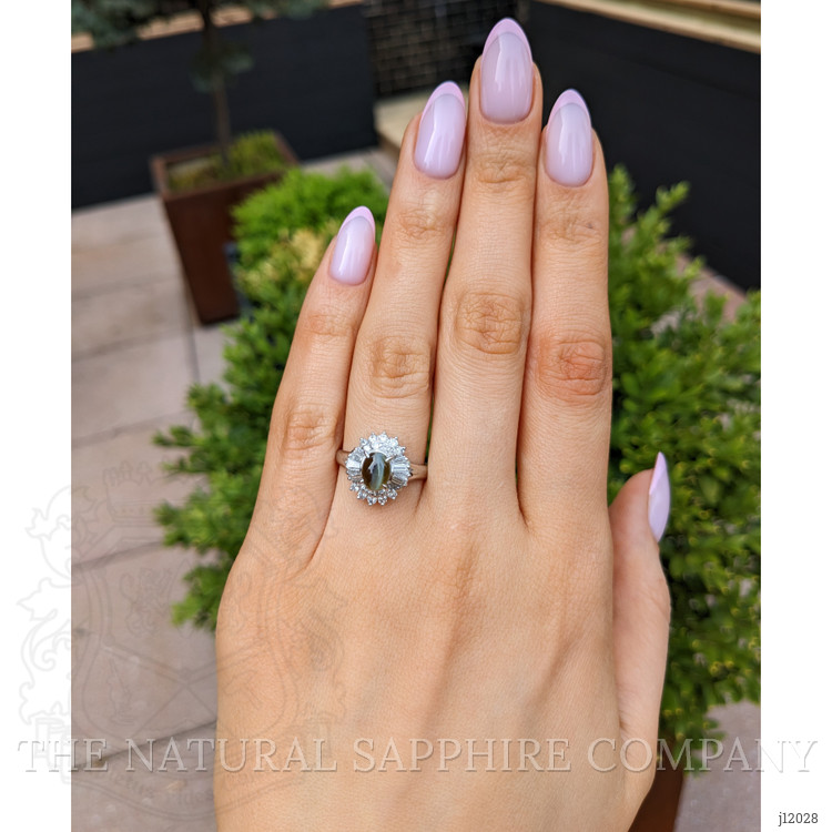 0.80 Ct. Alexandrite and Natural Diamond Pave Ring, Platinum 950