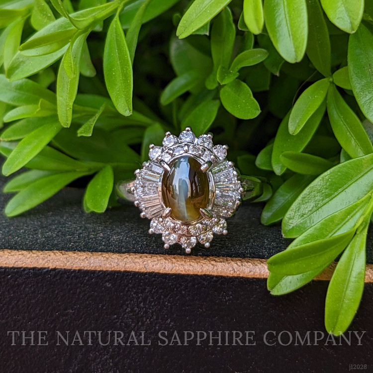 0.80 Ct. Alexandrite and Natural Diamond Pave Ring, Platinum 950