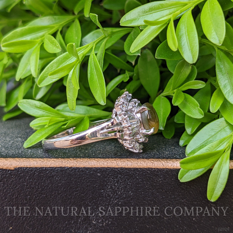 0.80 Ct. Alexandrite and Natural Diamond Pave Ring, Platinum 950